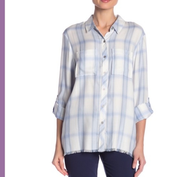 Vince Camuto Plaid Button Shirt - Picture 4 of 4